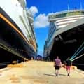 Photo of pier and ships docked in Cozumel cruise port