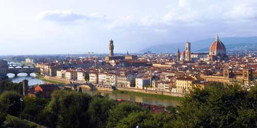 Panoramic photo of Florence in Italy