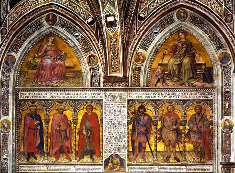Photo of Allegories From Roman History, fresco, 1413, by Taddeo di Bartolo in the Palazzo Pubblico in Siena
