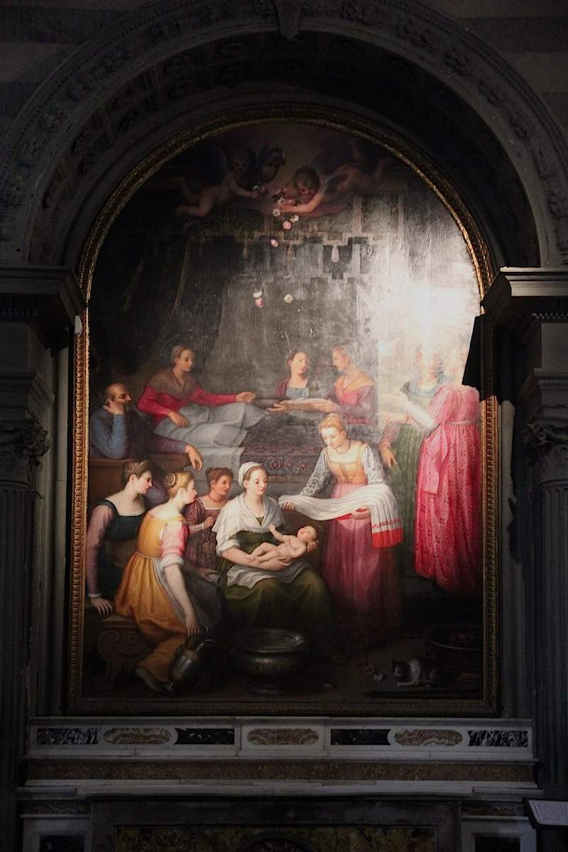 Photo of Nativity, painting by Francesco Curradi in Volterra's Cathedral