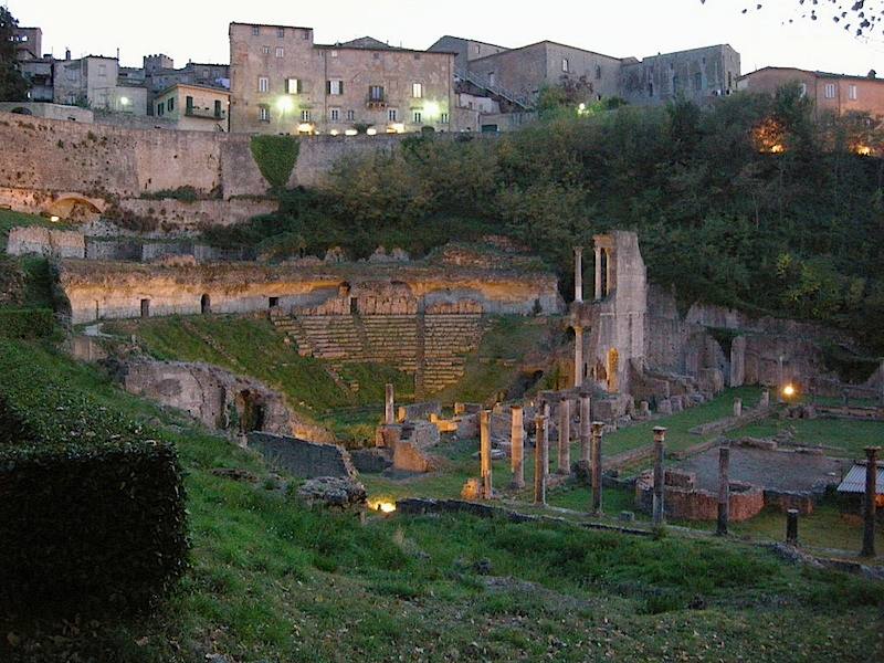 Photo of the ruins of the Roman theatre in Volterra