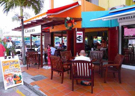 Photo of Cheers Cafe, Heritage Quay in Antigua.