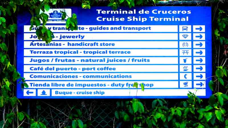Sign At The Pier Cartagena (Colombia) Cruise Ship Port Photo of Sign At The Pier in Cartagena