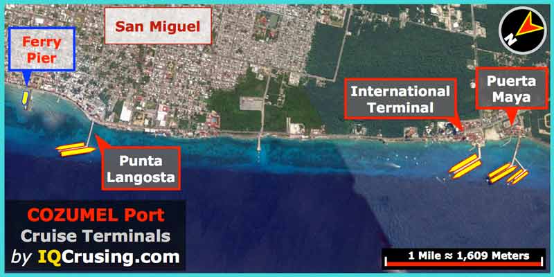 Photo of Ships Docked in Cozumel Cruise Port