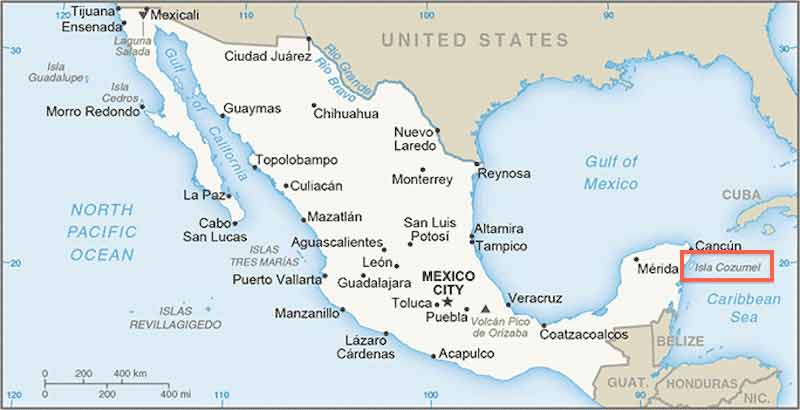Image of Map of Cozumel