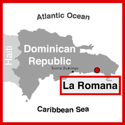 Image of Map Showing La Romana cruise port in the Dominican Republic
