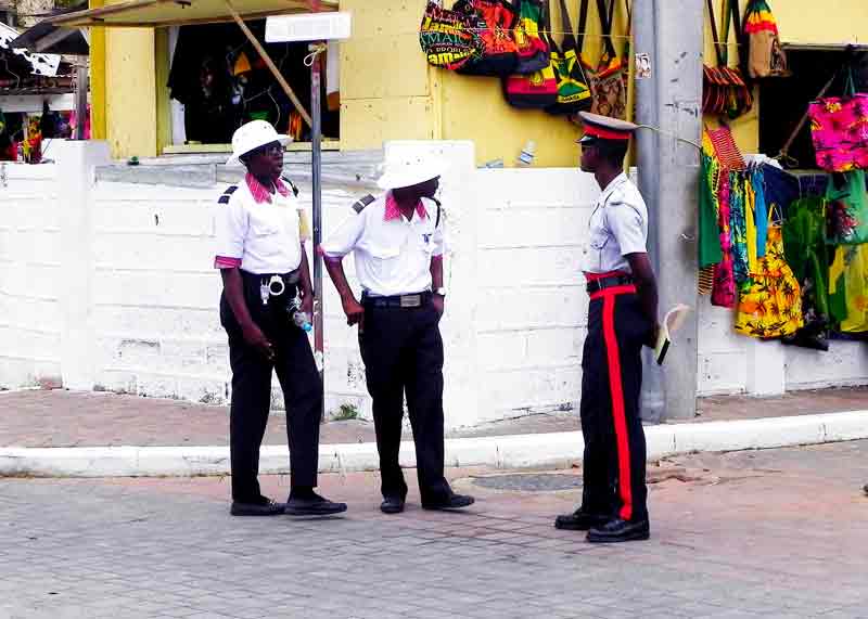 Photo of Policemen in Falmouth, Jamaica