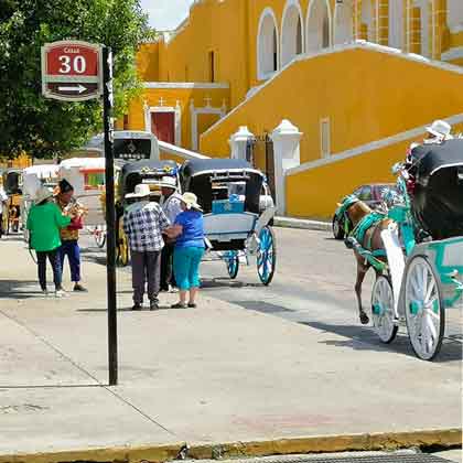 Photo of street in Izamal close to Progreso cruise port.