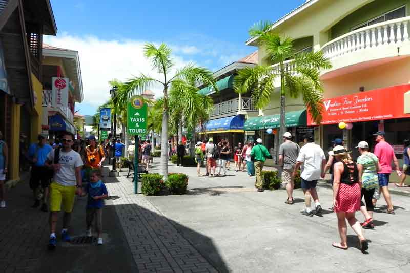 Photo of Shopping Street in Port Zante, St. Kitts.