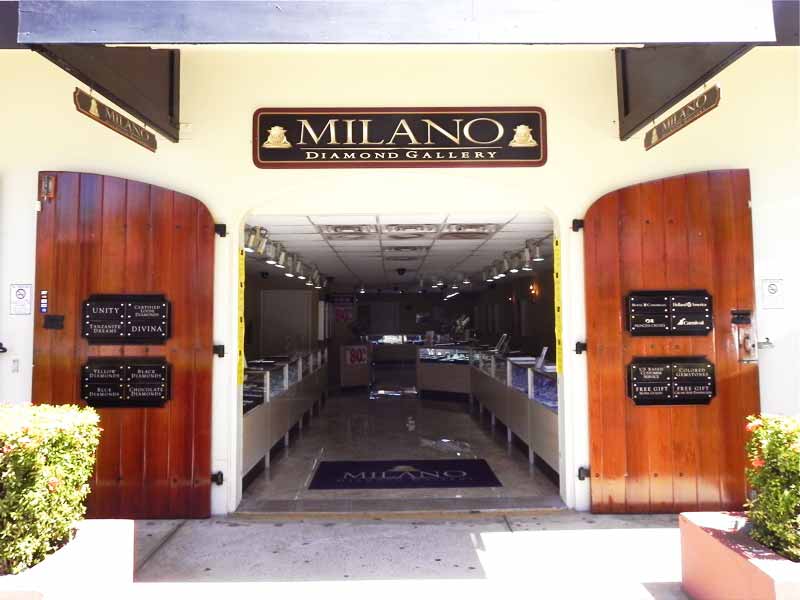 Photo of Milano shop in the Havensight Mall, St. Thomas US VI.