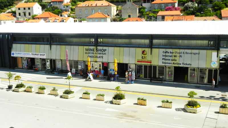 Photo of Shops and Crew Center in Dubrovnik Cruise Port