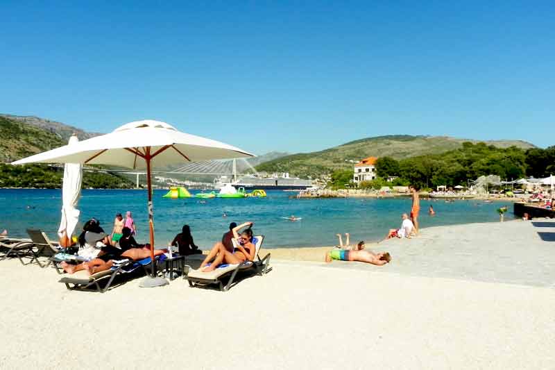 Copacabana Beach Dubrovnik Cruise Ship Port Photo of Copacabana Beach in Dubrovnik