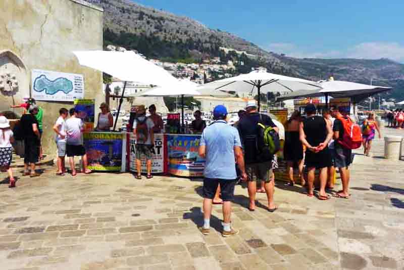 Photo of Tour Kiosks by the Old Port in Dubrovnik