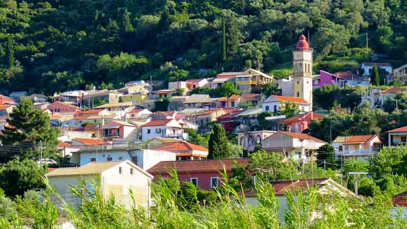 Panoramic Photo of Agios Matheos Village in Corfu