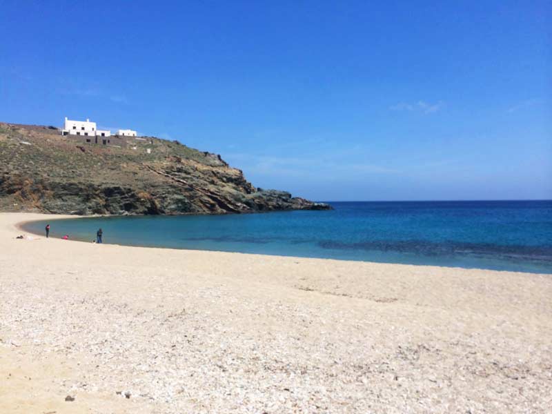 Photo of Fokos Beach in Mykonos, Greece.