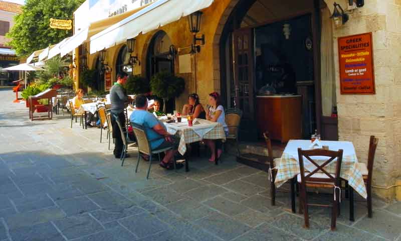 Photo  of Restaurant serving Lunch Al Fresco in Rhodes Cruise Port