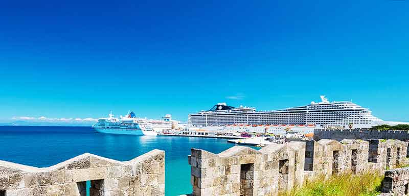 Photo  of Ships Docked in Rhodes Cruise Port