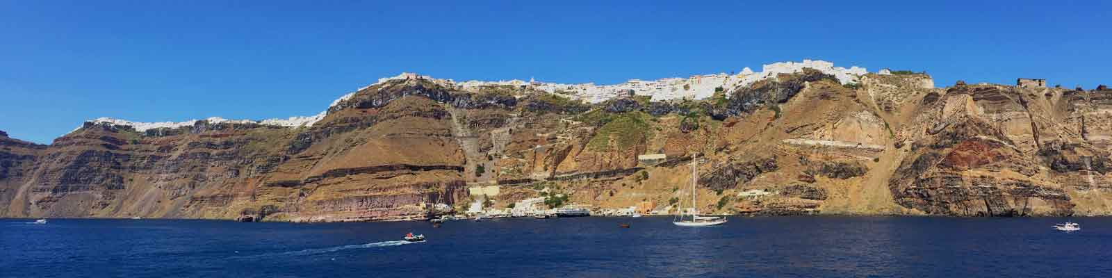 Panoramic Photo of Santorini