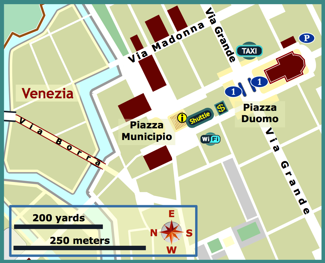 Map of Piazza Municipio in Livorno