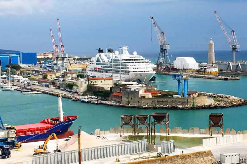 Panoramic Photo of Port in Livorno
