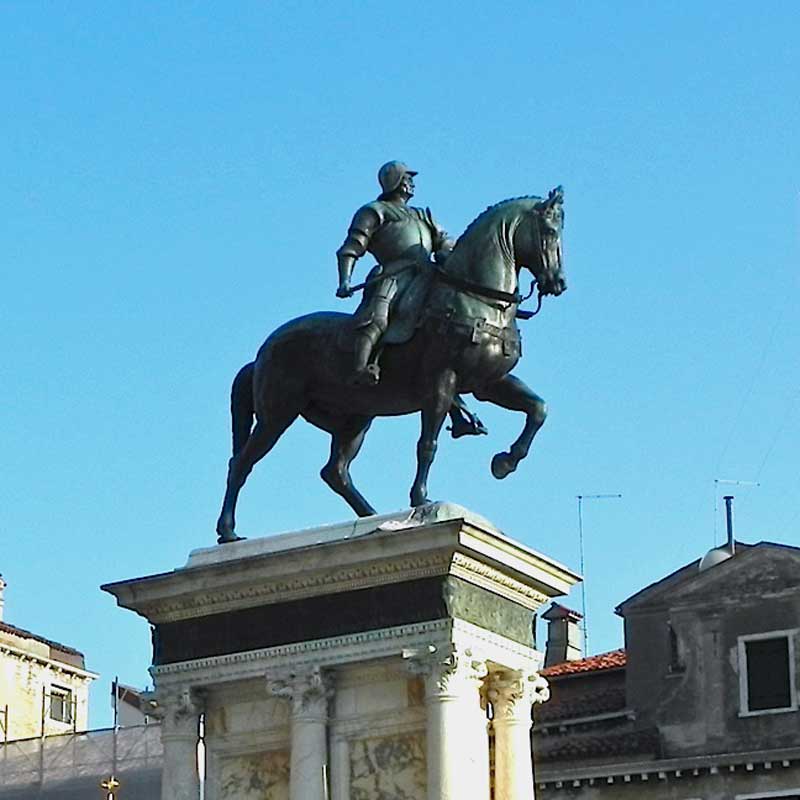 Photo of Verocchio Equestrian Statue in Venice.