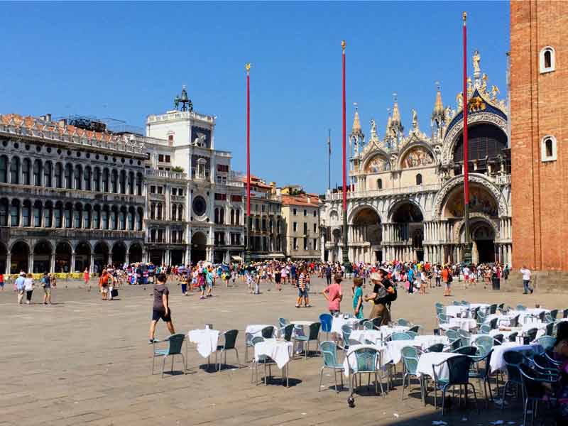 Photo of St. Mark's Square in Venice.