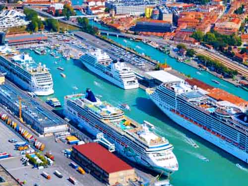 Panoramic Photo of Venice Cruise Port