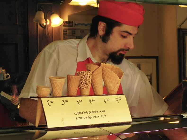 Ice Cream Florence Livorno Cruise Port Destination Photo of Ice Cream in Florence, Livorno Cruise Port Destination