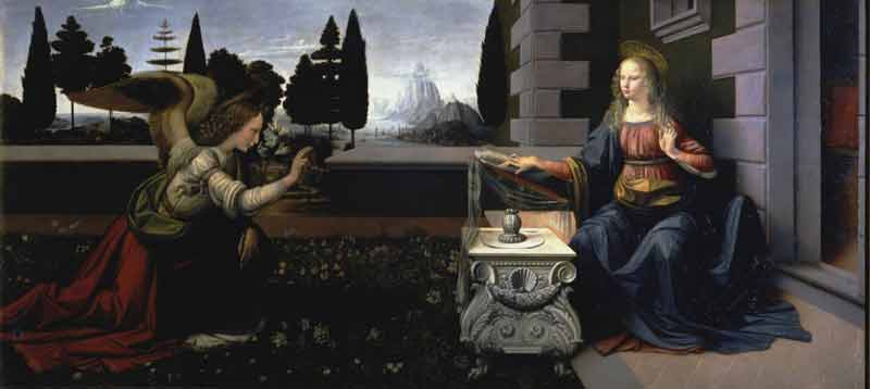 Da Vinci Annunciation Florence Livorno Cruise Port Destination Photo of Da Vinci's Annunciation in Florence, Livorno Cruise Port Destination