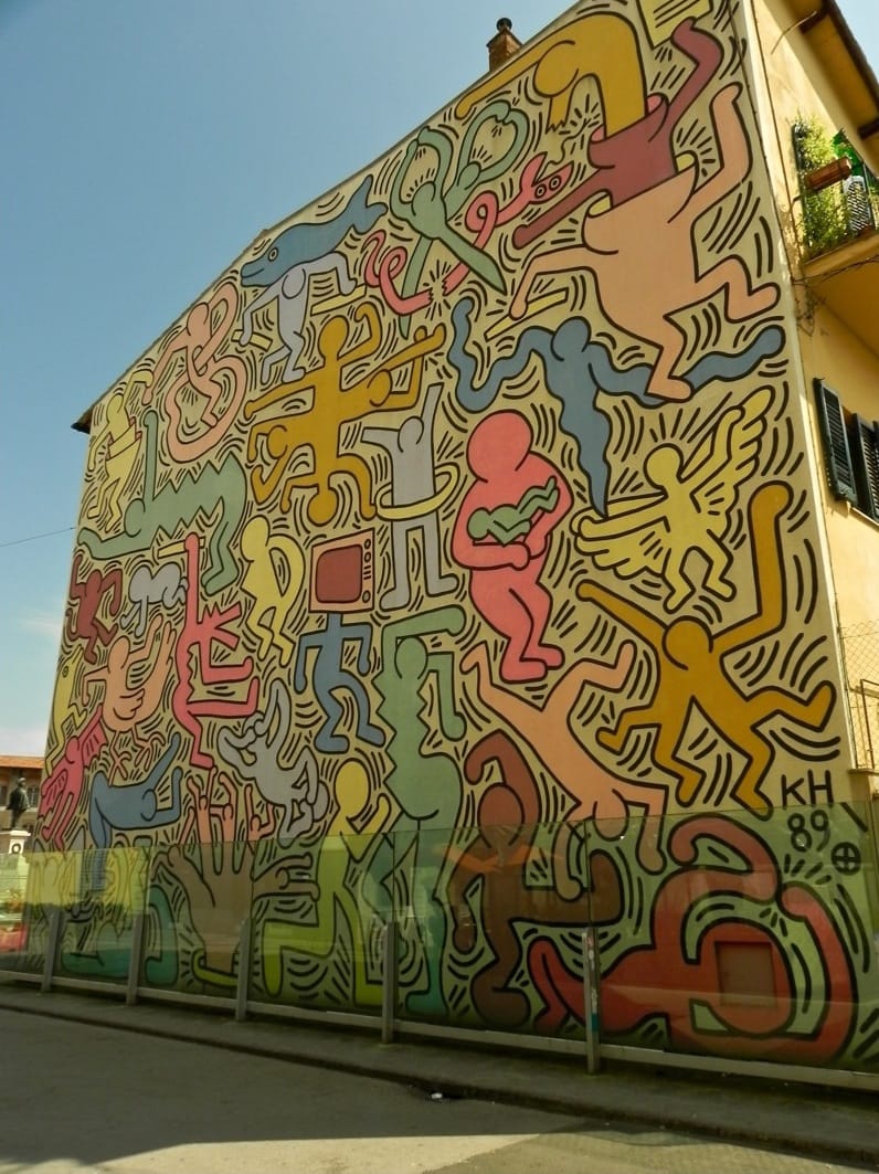 Photo of the Tuttomondo Mural in Pisa, Tuscany, Italy