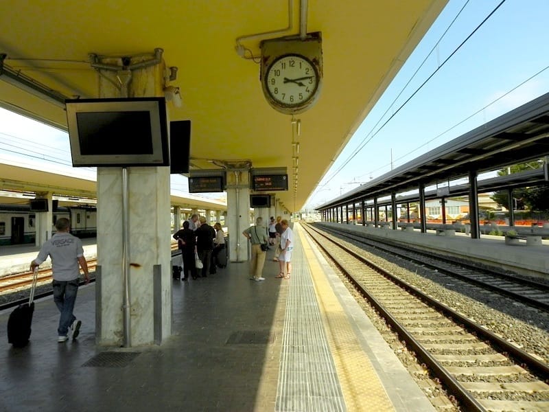 Railway Train Station Pisa Destination of Livorno Cruise Port Photo of Railway Train Station Pisa, Tuscany, Italy