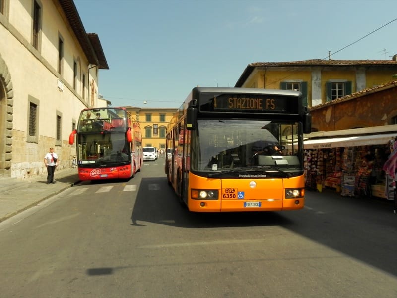Sightseeing Bus Pisa Destination of Livorno Cruise Port Photo of Sightseeing Bus in Pisa, Tuscany, Italy