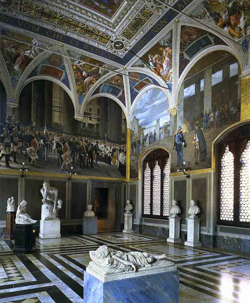 Photo of Decoration of the Sala Del Risorgimento, 1886, by Maccari Cesare in the Palazzo Pubblico in Siena