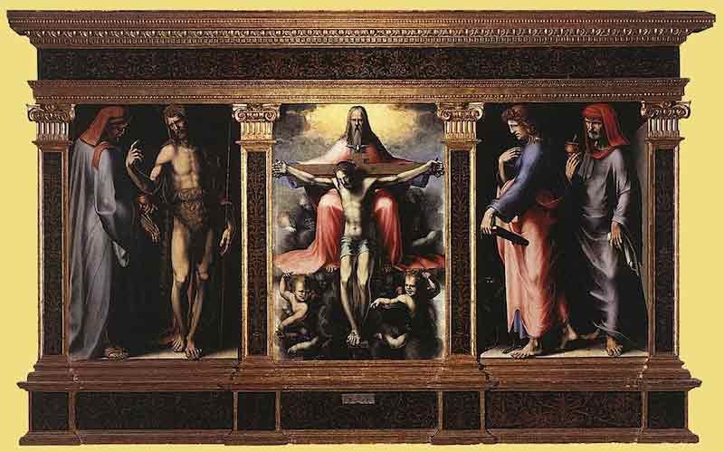 Photo of Trinity, 1513, by Beccafumi Domenico in the Pinacoteca Nazionale in Siena