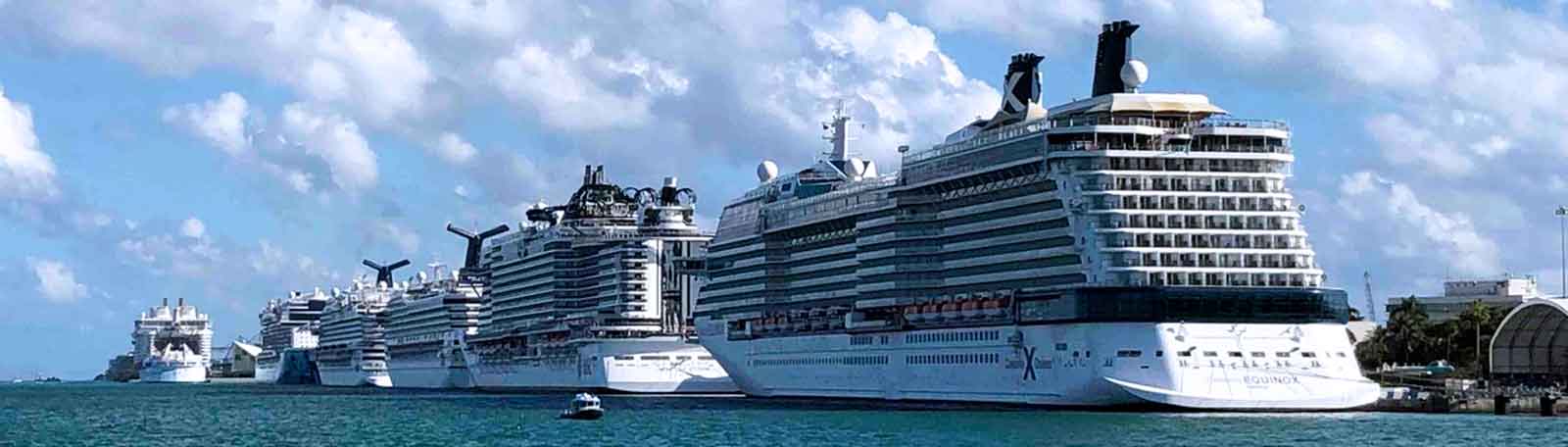 Photo of Ships Docked in Miami Cruise Port