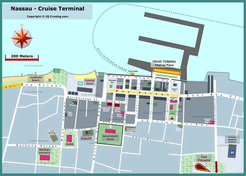 printable map of nassau bahamas cruise port