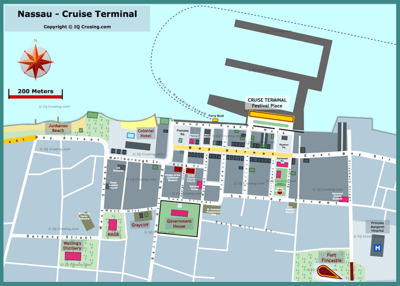 Image with Map of the Port of Nassau