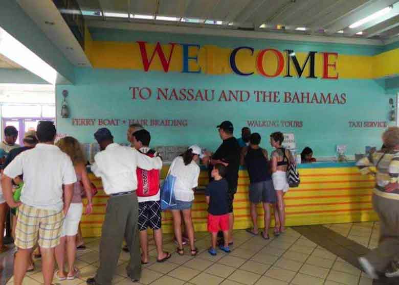 of the Tourist Information Desk at the Cruise Terminal in Nassau.