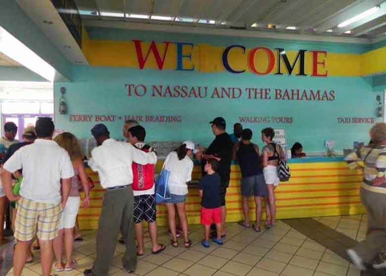  of the Tourist Information Desk at the Cruise Terminal in Nassau.