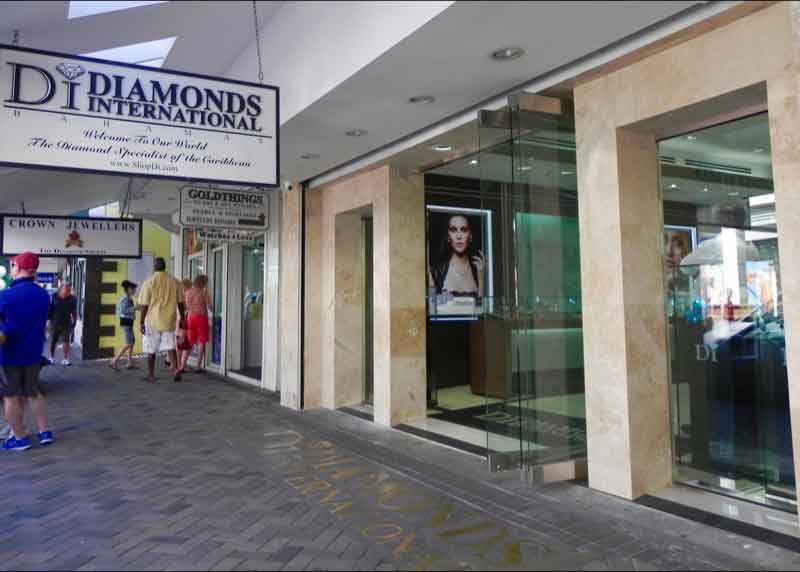 Photo of Diamonds International shop in Nassau.