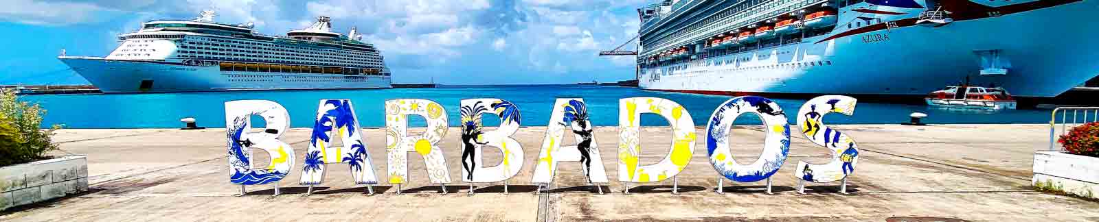 Panoramic photo of the cruise port in Barbados (Bridgetown) cruise port