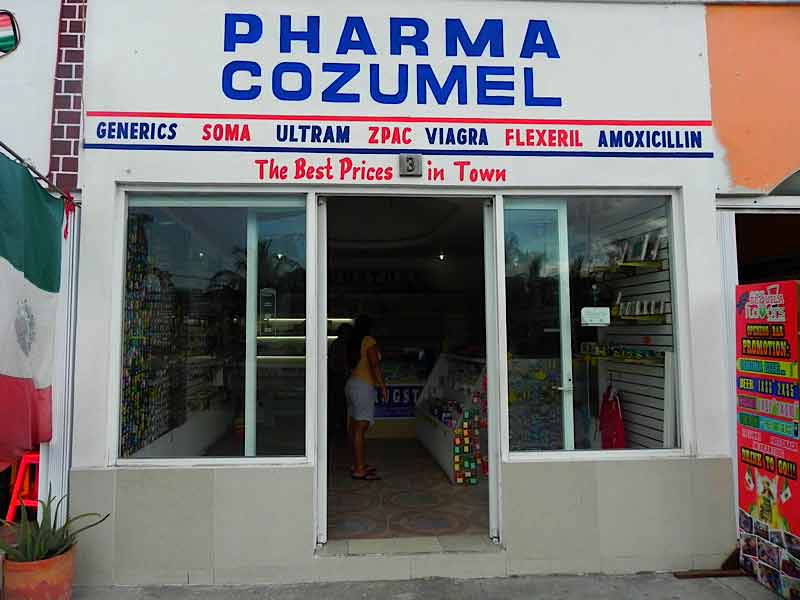 Photo of Pharmacy in the Puerta Maya Terminal in Cozumel, Mexico.
