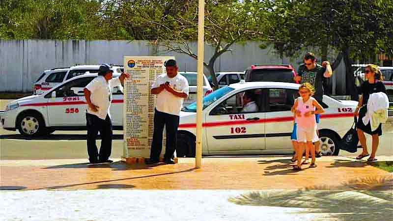 Photo of taxi Stand at Punta Langosta Terminal in Cozumel Cruise Port