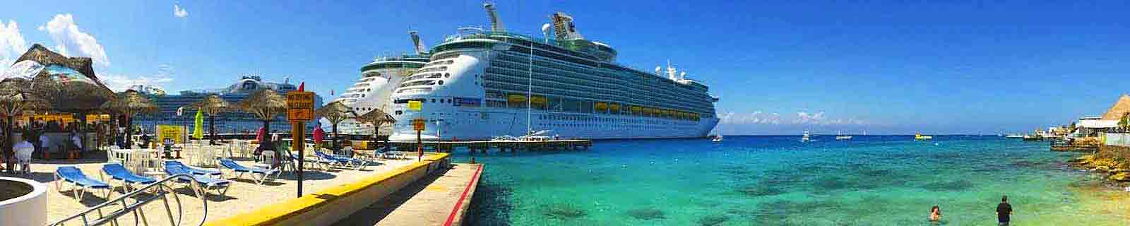 Photo of cruise ships docked in Cozumel
