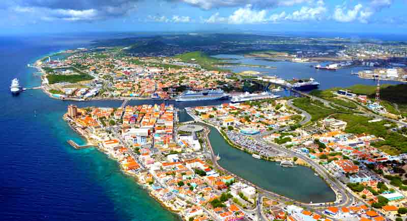 Panoramic Photo of Willemstad in Curaçao