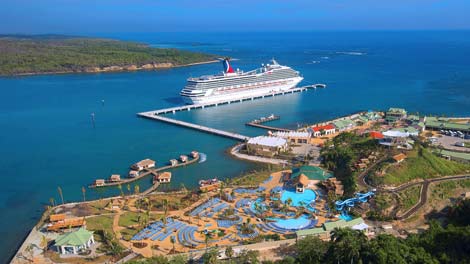 Photo of Carnival ship docked at the terminal in Amber Cove cruise port