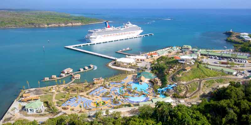 Panoramic Photo of Amber Cove Port, Pier and Cruise Center