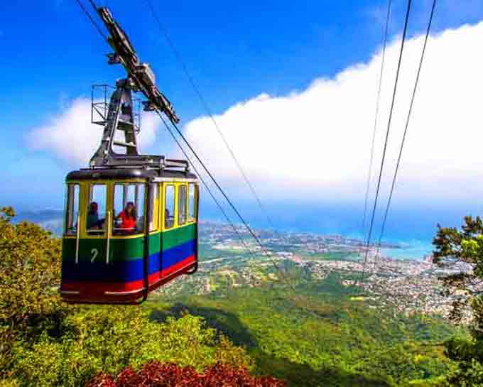 Panoramic photo of Cable Car in Puerto Plata near Amber Cove