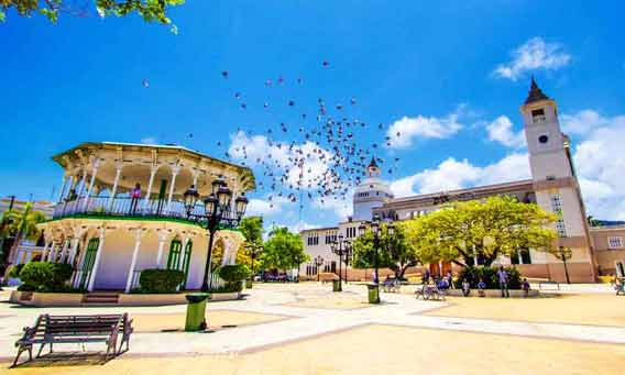 downtown Puerto Plata city near Amber Cove Cruise Port Photo of downtown Puerto Plata city near Amber Cove