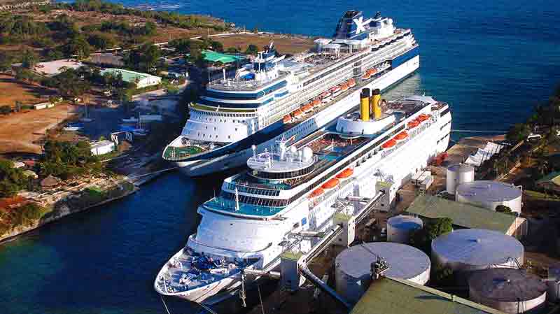 Cruise ships docked at La Romana cruise port Photo of Cruise ships docked at La Romana cruise port